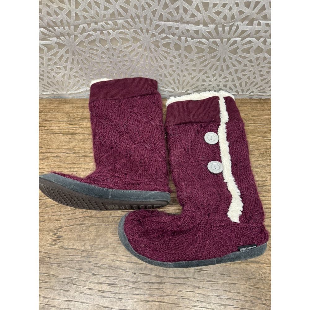 MUK LUKS WOMENS SWEATER SLIPPER BOOTS SIZE‎ 6.5-7.5